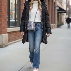 Betsey Johnson Black Puffer Coat